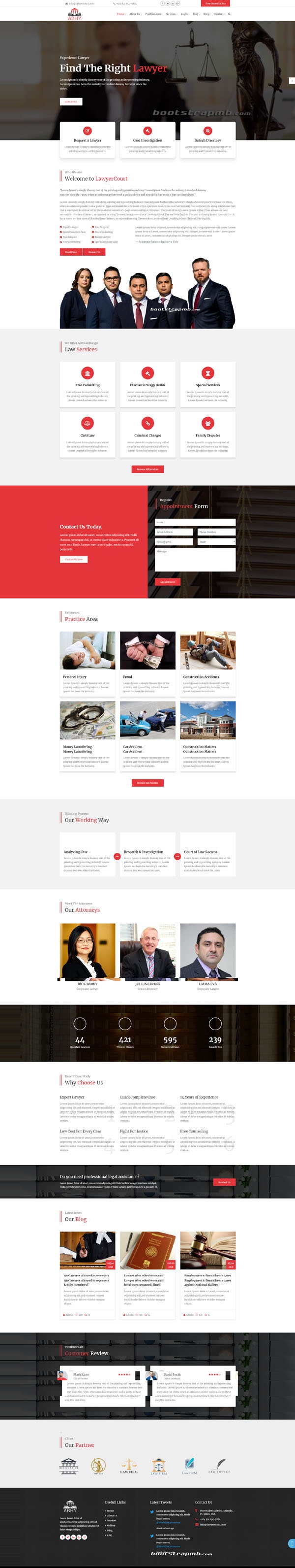 英文律师网站建设案例，律师英文网站模板 